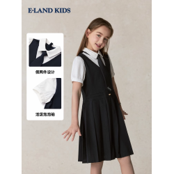 【零染科技】eland kids衣戀童裝女童連衣裙25年夏畢業禮服演出服