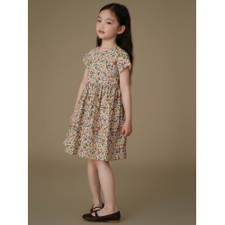 哈齒童裝夏季兒童裙子法式復古碎花連衣裙親膚全棉女童夏裝25新款