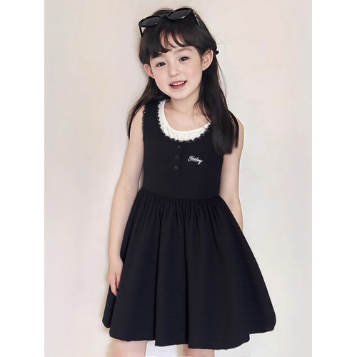 女童連衣裙夏季2025新款兒童洋氣裙子女孩夏裝大童涼感透氣公主裙
