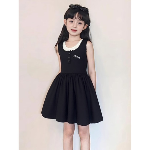 女童連衣裙夏季2025新款兒童洋氣裙子女孩夏裝大童涼感透氣公主裙