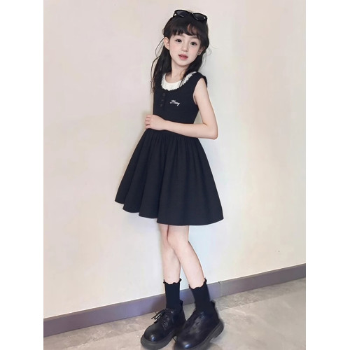 女童連衣裙夏季2025新款兒童洋氣裙子女孩夏裝大童涼感透氣公主裙