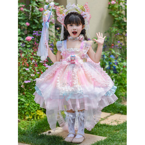 女童洛麗塔公主裙夏裝吊帶禮服兒童生日美樂蒂連衣裙女孩夏季裙子