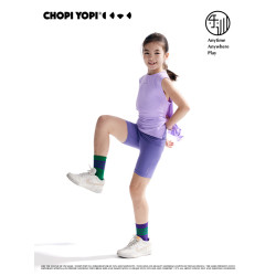 chopiyopi童裝 兒童運動瑜伽騎行褲夏季防曬女童打底運動五分褲
