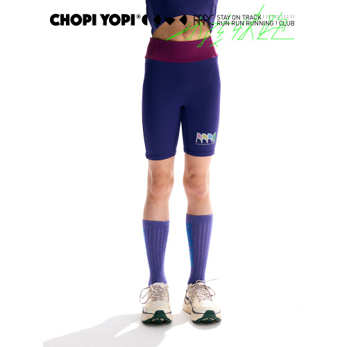 chopiyopi【彈跳皮】女童中腰運動瑜伽短褲新款女童高彈騎行褲