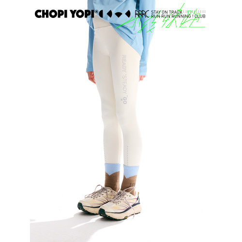 chopiyopi【彈跳皮】女童印花速乾運動打底褲夏季新款高彈瑜伽褲