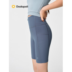 Dodopoli兒童戶外騎行褲防曬透氣排汗25夏女童高腰瑜伽褲運動短褲