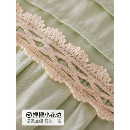 蔚未來女童連衣裙夏季2025新款兒童洋氣純棉裙子女大童花邊A字裙