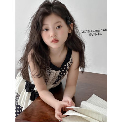 女童連衣裙2025新款童裝夏季兒童裙子女孩洋氣無袖背心裙公主裙
