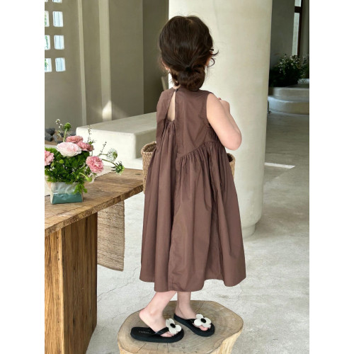 女童連衣裙2025夏季新款兒童洋氣公主裙韓版無袖小女孩裙子背心裙