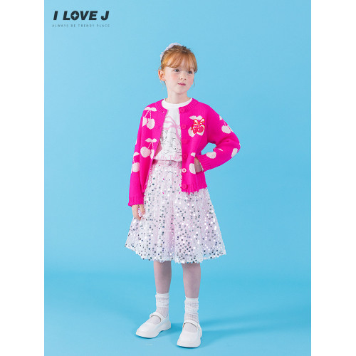 ILOVEJ韓國童裝2025秋季新款女童小貓蝴蝶結純棉長袖T恤/JXFTO04