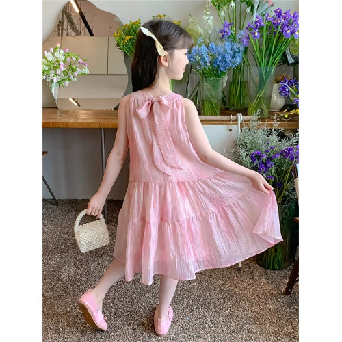 英國Next Svip女童裙子2025新款女孩吊帶裙公主裙兒童夏裝連衣裙
