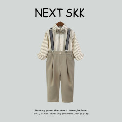 英國NEXT SKK春夏季兒童背帶褲演出服男童生日西服套裝花童婚禮服