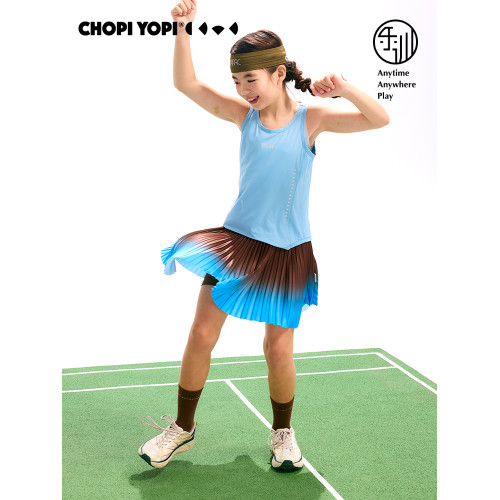 chopiyopi【薄荷皮】女童修身速乾運動背心夏季新款防曬涼感運動T