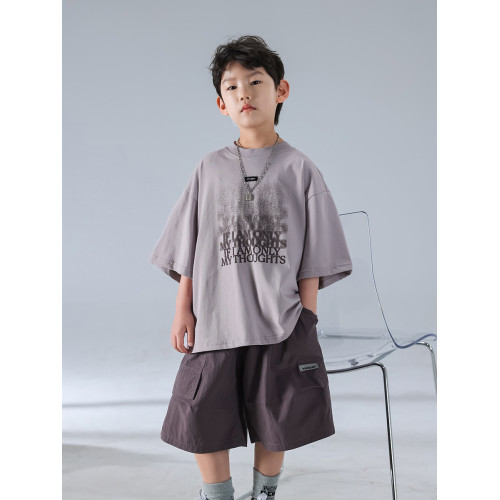 男童夏季短袖套裝兒童夏款韓版2025新款中小童卡通工裝五分褲童裝