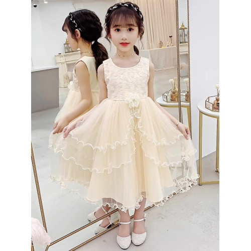 女童夏季連衣裙2025新款兒童洋氣公主裙小女孩中大童夏裝背心裙子