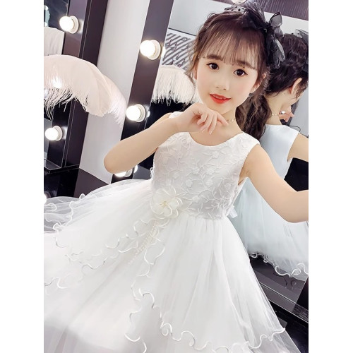 女童夏季連衣裙2025新款兒童洋氣公主裙小女孩中大童夏裝背心裙子