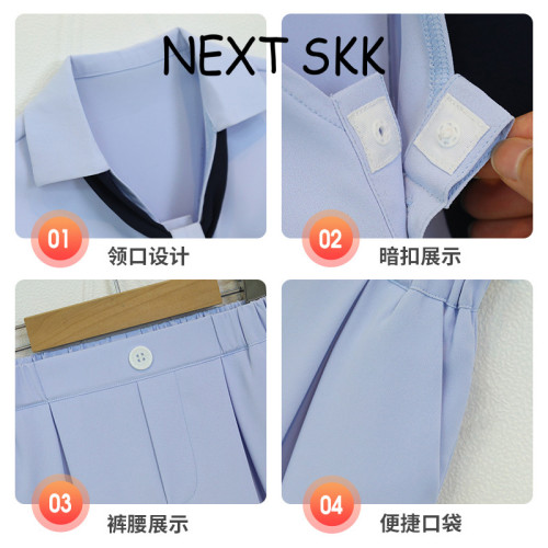 英國NEXT SKK夏季男童無袖時尚套裝男寶花童休閒周嵗禮服演出西服