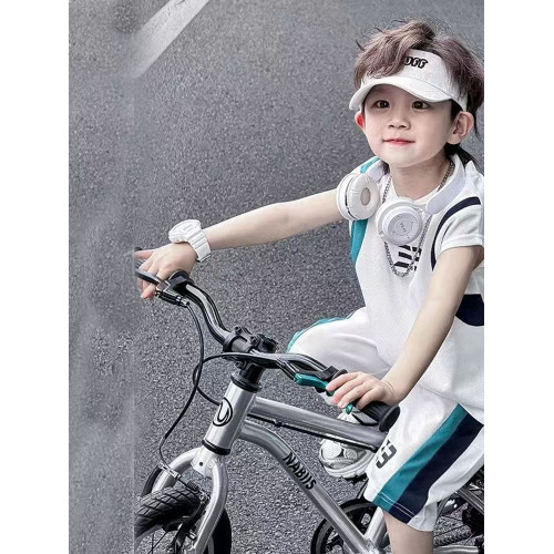安哼安哼男童速乾套裝背心夏裝新款男童運動夏季套裝兒童中大童兩