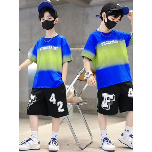 安哼安哼童裝男童夏裝套裝2025新款韓版兒童男孩衣服夏季中大童帥