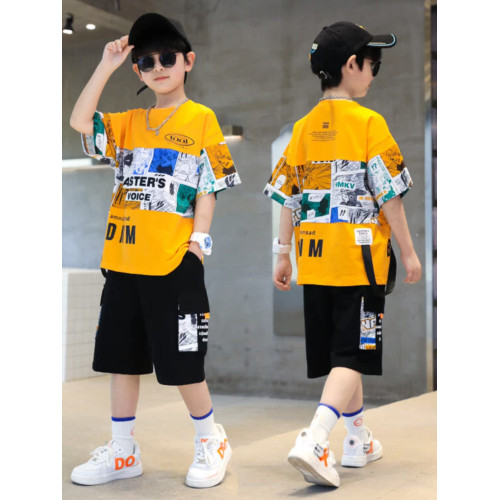 英國Next Svip男童兒童套裝夏裝短袖2025新款中大童洋氣男孩酷帥