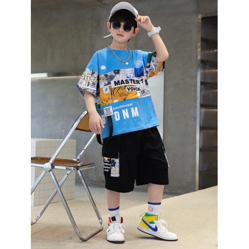 英國Next Svip男童兒童套裝夏裝短袖2025新款中大童洋氣男孩酷帥