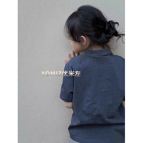波拉bora韓國童裝女童洋氣氣質上衣2025夏季新款兒童童