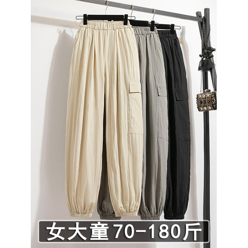 偏胖女童裝女大童女裝加肥加大碼防蚊褲2025新款夏季薄款運動褲子