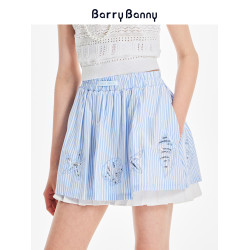 BarryBanny女童海洋褲裙2025夏季新款甜美清新兒童夏日休閒半身裙