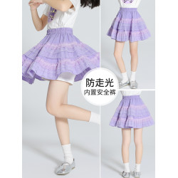 女童半身裙夏季2025新款兒童網紗蓬蓬短裙女孩蛋糕裙夏裝公主裙子