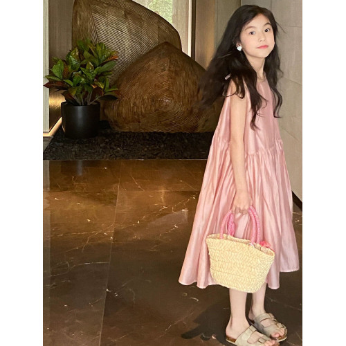 女童連衣裙夏季2025新款兒童洋氣公主裙夏裝女大童夏薄款背心裙子