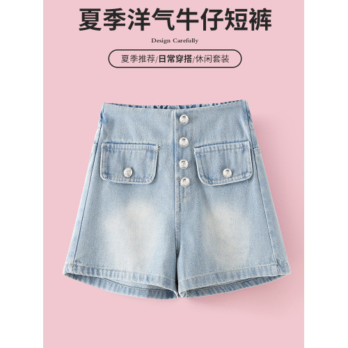 女童洋氣飛袖娃娃衫短袖夏季新款女孩寬松兒童裝碎花雪紡上衣薄款
