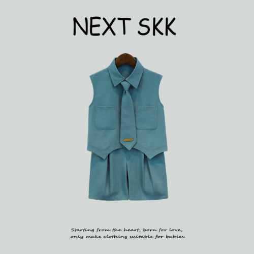 英國NEXT SKK男童夏季無袖生日演出服休閒風兒童馬甲西服潮流花童