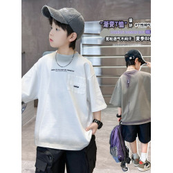 男孩男童短袖T恤夏裝夏季2025新款兒童中大童純棉半袖上衣多a0250