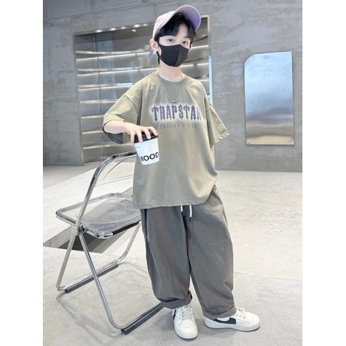 男童夏裝套裝夏款2025新款兒童長褲中大童夏季褲子潮帥氣時髦炸街