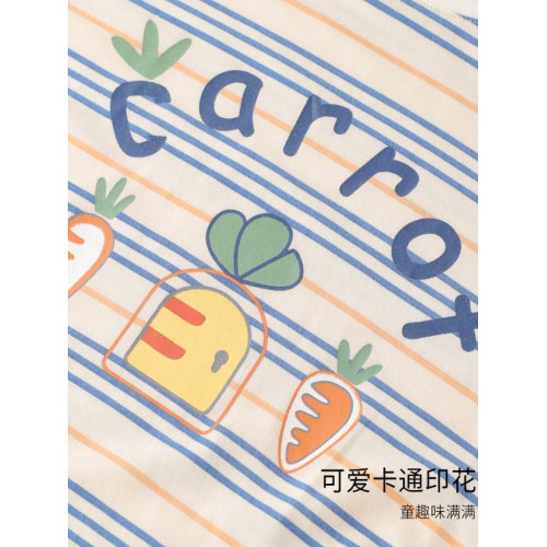 紅豆居家男童QQ彈舒適透氣莫代爾短袖睡衣居家高彈無痕套裝