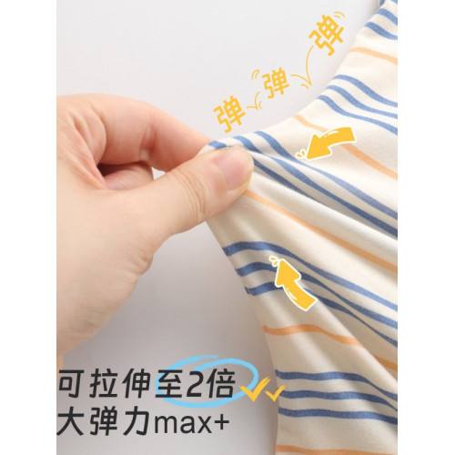 紅豆居家男童QQ彈舒適透氣莫代爾短袖睡衣居家高彈無痕套裝