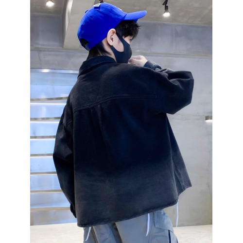 英國next svip2025秋款男孩牛仔長袖上衣寬松帥氣男童襯衫外套潮