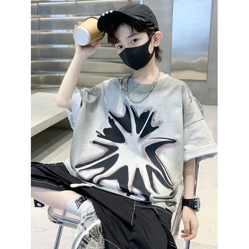 童裝男童夏季短袖體恤2025新款中大童網紅薄款上衣運動休閒半袖潮