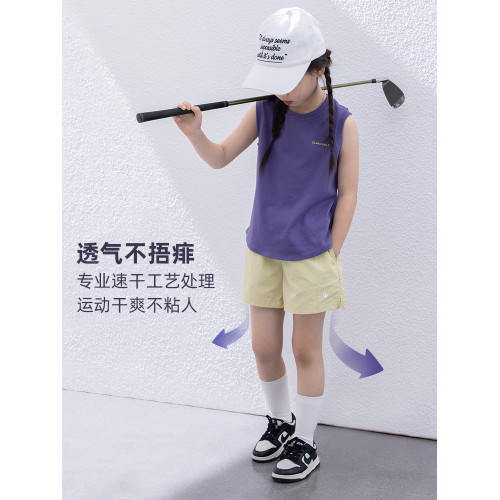 兒童速乾短褲2025夏季新款女童薄款運動褲五分褲中大童戶外休閒褲