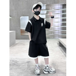 男童套裝夏季短袖薄款男孩兩件套2025夏裝polo衫衣服潮帥氣超劃算
