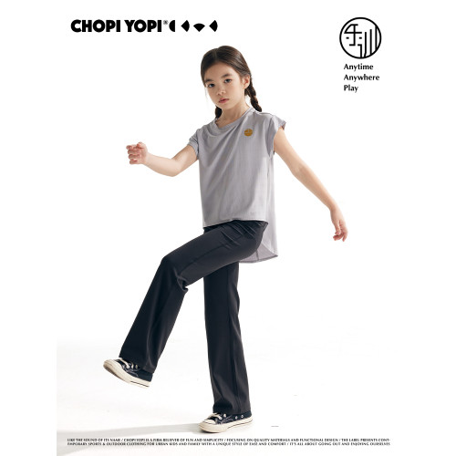 chopiyopi童裝 兒童運動網球T恤夏季新款女童網孔透氣飛袖上衣
