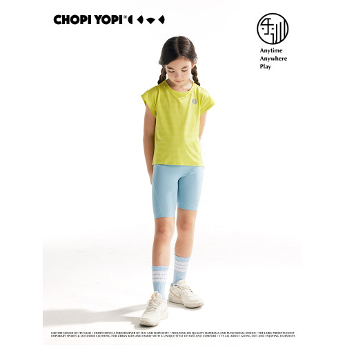 chopiyopi童裝 兒童運動網球T恤夏季新款女童網孔透氣飛袖上衣