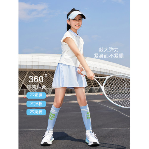 女童速乾衣夏季大童兒童polo衫冰絲套裝運動網球服訓練羽毛球短袖