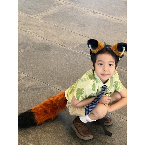 男童夏裝套裝尼克狐狸新款瘋狂動物城兒童襯衫短褲兔子警官演出服