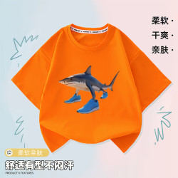 2025新款通通哥木棍人衣服兒童t恤卡通山海經短袖抽象印花男童夏