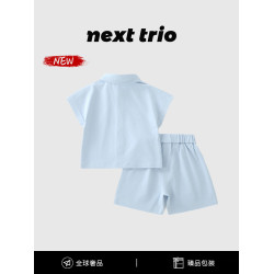 英國Next男童套裝2025新款帥氣時髦沙灘涼感小孩衣服短褲夏季薄款