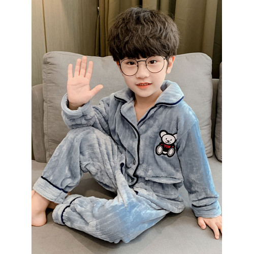 英國Next Svip童裝男童睡衣春秋冬款家居服加絨加厚珊瑚絨法蘭絨