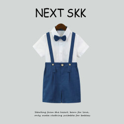 英國NEXT SKK男童背帶褲小主持人套裝禮服周嵗花童學院風休閒西服