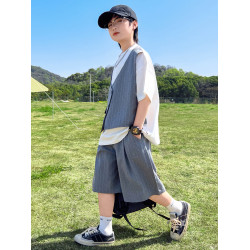 男童套裝夏季2025新款兒童夏裝中大童休閒衣服短袖帥氣時髦男孩潮
