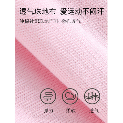 女童連衣裙純棉夏裝兒童POLO裙子學院風夏季童裝短袖女孩公主裙